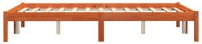 Cama sem colchão 120x190 cm madeira pinho maciça castanho-mel