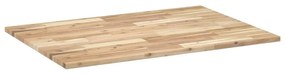 Tampo de mesa retangular 80x70x2 cm madeira de acácia maciça