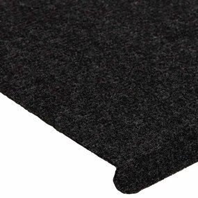 Tapetes de escada adesivos 30 pcs 65x24,5x3,5 cm preto