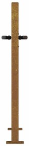 Portão de jardim 105x80 cm aço corten design erva