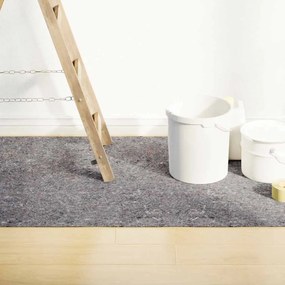 vidaXL Tapete p/ pintor em velo antiderrapante 50 m 220g/m² cinzento