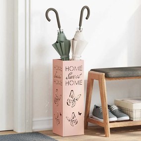 Suporte para Guarda-Chuva Rosa Metal Médio Inserções Decorativas