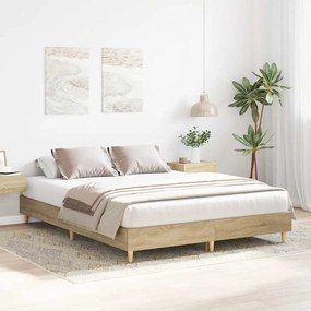 Estrutura cama sem colchão 140x200 cm carvalho sonoma