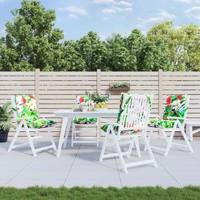 vidaXL Almofadões cadeira encosto baixo 4 pcs tecido oxford multicor