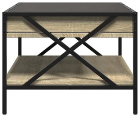 Mesa de centro luzes LED Infinity 70x50x38 cm carvalho sonoma