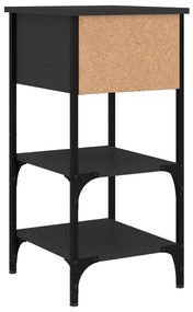 Mesa cabeceira 34x36x70 cm derivados de madeira preto