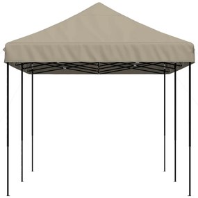 Tenda p/ festas pop-up dobrável 580x292x315cm cinza-acastanhado