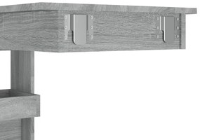 Mesa bar parede 102x45x103,5cm derivados madeira cinza sonoma