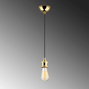 Candeeiro de Teto Kabluni – Dourado – Diâmetro 6 cm, Altura 102 cm