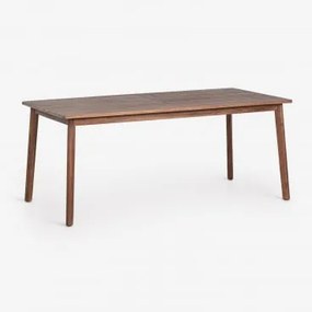 Mesa De Jardim Retangular Em Madeira De Acácia Kaela Castanho-acácia Escuro & 180 X 90 Cm - Sklum