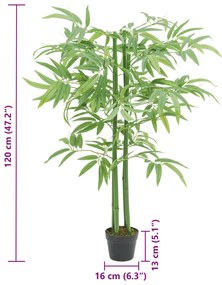Árvore de bambu artificial 384 folhas 120 cm verde