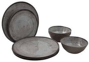 441567 Bo-Camp 12 pcs louça de mesa Halo melamina cor bege
