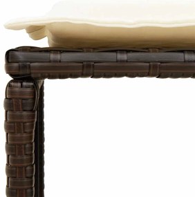 5 pcs conjunto sofás de jardim c/ almofadões empilhável vime PE