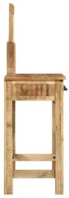 Mesa de Maquilhagem com Espelho Madeira Maciça Mangueira Áspera