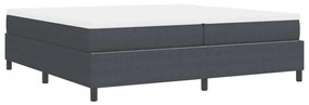 Cama Box com Colchão Cinza Escuro, 200 x 200 cm, Tecido de Corduroy.