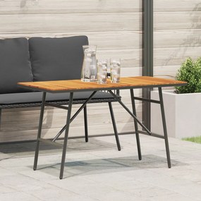 Mesa de Jantar - Preto, 110x55x62 cm, Feita de Madeira de Acácia Sólid