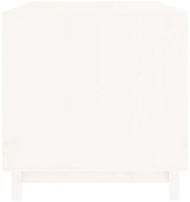 Casota para cães 100x70x72 cm madeira de pinho maciça branco