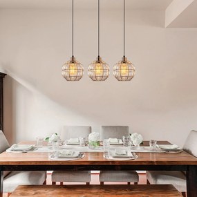 Candeeiro Suspenso Safderun – Cobre – Diâmetro 73 cm, Altura 111 cm
