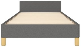 Estrutura de cama sem colchão 90x190 cm tecido cinzento-escuro