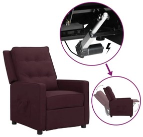 vidaXL Poltrona elevatória tecido roxo
