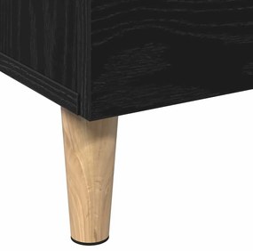 Highboard vidaXL em Carvalho Preto, 70x31x115 cm, Feito de Madeira Der
