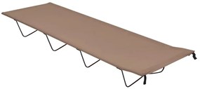 Cama de campismo 180x60x19 cm tecido oxford e aço cinza-acast.