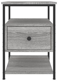 Mesa de cabeceira 40x42x56 cm derivados madeira cinzento sonoma