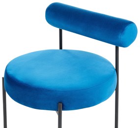 Poltrona em veludo azul marinho ALPHA Beliani