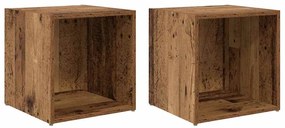 Gabinete para TV 2 pcs Castanho 37 x 35 x 37 cm