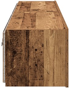 Cabinetes de TV vidaXL com luzes LED 2 pcs Madeira Antiga 80x35x31 cm