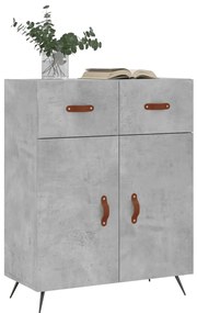 Aparador 69,5x34x90 cm madeira processada cinza cimento