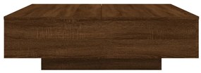 Mesa centro 100x100x31 cm derivados madeira carvalho castanho