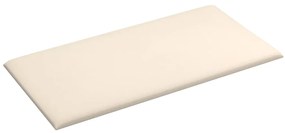 Painel de parede 12 pcs 30x15 cm veludo 0,54 m² cor creme