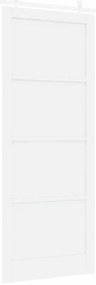 Porta Deslizante vidaXL com Conjunto de Ferragens Branca 93x232 cm Mad