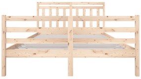 Estrutura de cama king size 150x200 cm madeira maciça