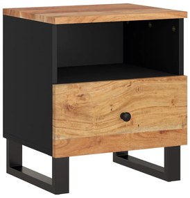 Mesa de cabeceira madeira de acácia maciça/derivados de madeira
