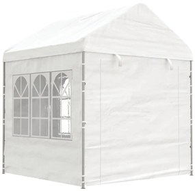 Tenda de Eventos com telhado 15,61x2,28x2,69 m polietileno branco