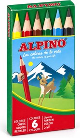 Lápis de Cor Alpino 6 Unidades