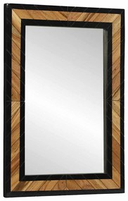 vidaXL Espelho 70x2x70 cm Madeira Sólida de Acácia