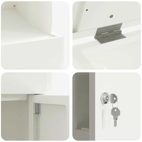 Caixa para entrega de pacotes Branco 44 x 35 x 59 cm Aço