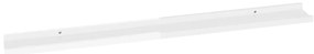 Prateleiras de parede 4 pcs 100x9x3 cm branco brilhante