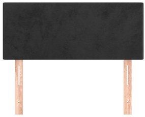 Cabeceira de cama veludo 100x5x78/88 cm preto