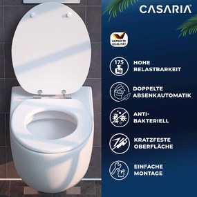 Assento sanitário com descida automática 45,7 x 38 cm Branco