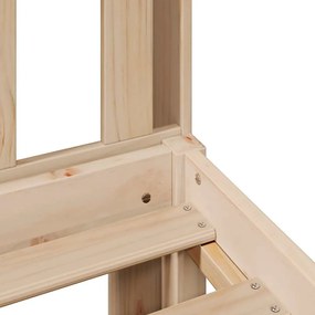 Cama com estante sem colchão 140x190 cm pinho maciço