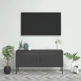 Móvel de TV aço 105x35x50 cm antracite