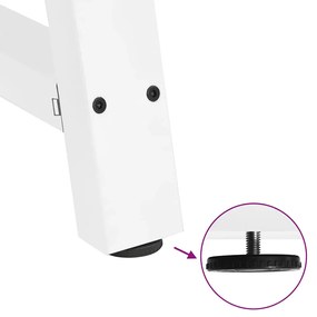 Pés para mesa de jantar em formato A, 2 peças, branco, 80x (72-73) cm,
