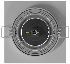 Refletores Embutidos 12 pcs Quadrado GU10 Prateado 91x91 mm