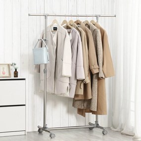 Cabide aberto extensível 87-150 cm, profundidade: 44 cm, altura: 97-165 cm cinzento