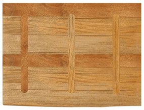 Tampo de mesa c/ borda viva 90x60x3,8 cm mangueira maciça