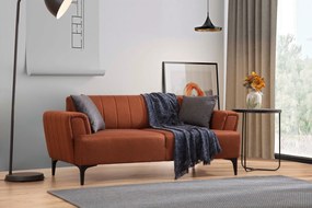 Sofá de 2 Lugares Hamlet – Vermelho Telha – 180x95x77 cm